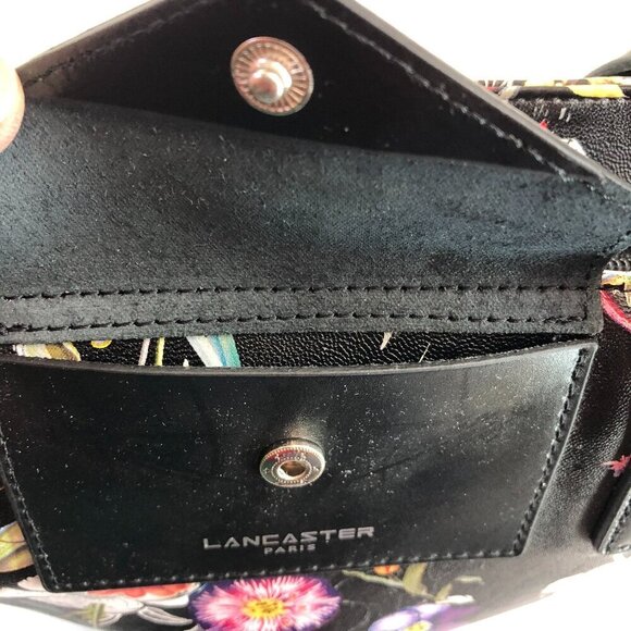 Lancaster Black Floral Shoulder Bag - Picture 6 of 10